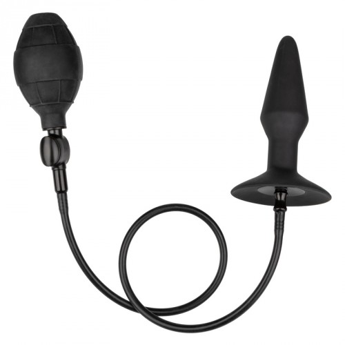 CalExotics Silicone Inflatable Anal Plug Medium Black