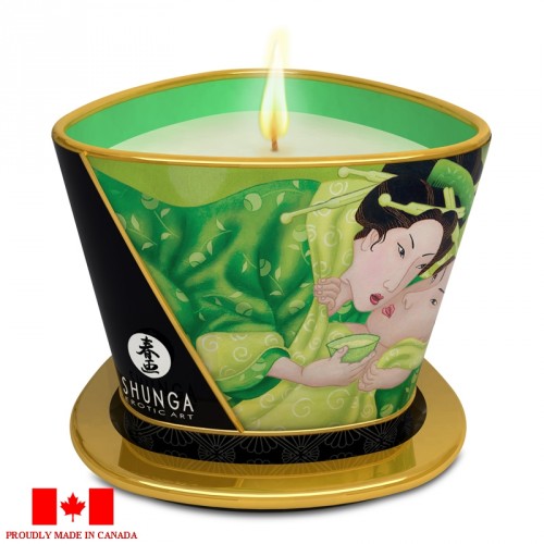 Shunga Massage Candle 5.7 oz. Exotic Green Tea