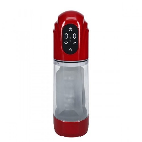 Shots Pumped Technothrust Masturbator Red