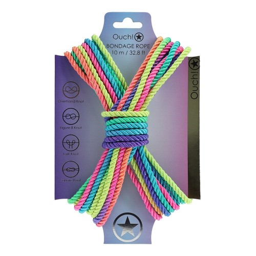 Shots Toys Ouch Bondage Rope 10M Multicolor 2