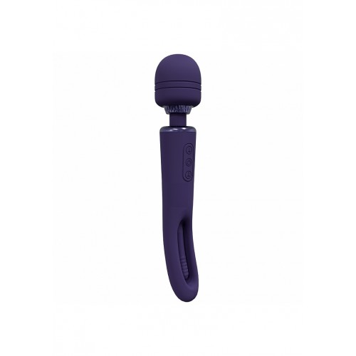 Shots Vive Kiku Double Wand with G-Spot Flapping Purple