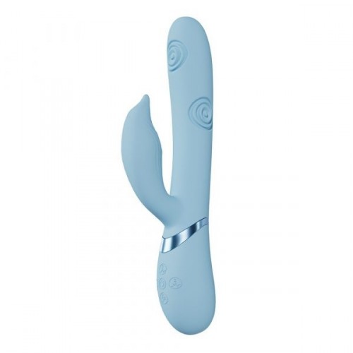 Shots Vive Pallina Triple Motor G-Spot Beaded Vibe Blue