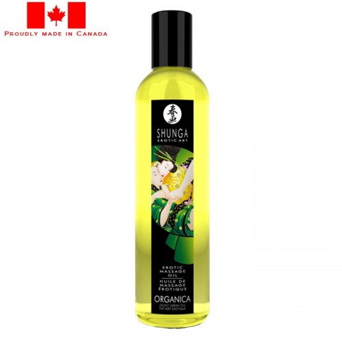 Shunga Organica Massage Oil Green Tea 8oz