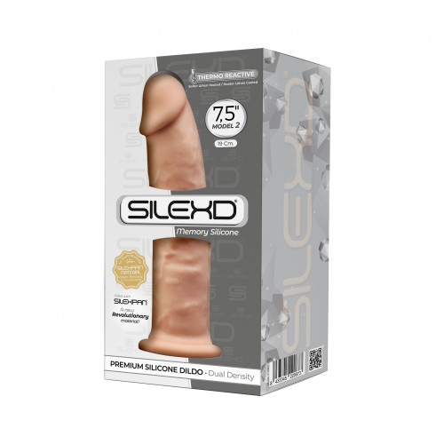 Silexd 7.5" Model 2 - Flesh, Thermo Reactive Premium Silicone Memory
