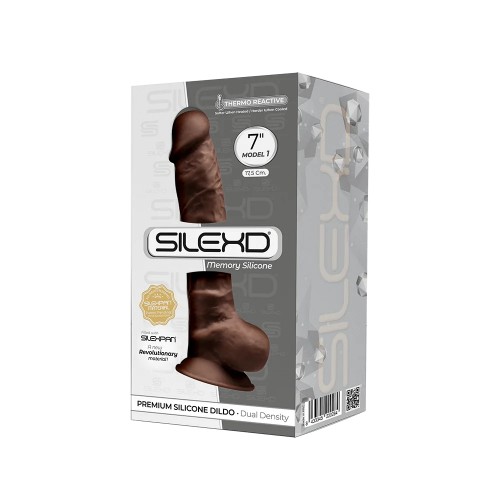 Silexd 7" Model 1 - Brown Flesh, Thermo Reactive Premium Silicone Memory