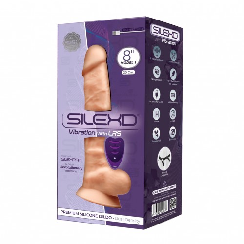 Silexd 8" Model 1 With Vibration - Flesh, Thermo Reactive Premium Silicone Memory