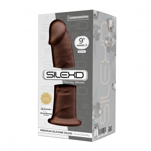 Silexd 9" Model 2 - Brown Flesh, Thermo Reactive Premium Silicone Memory