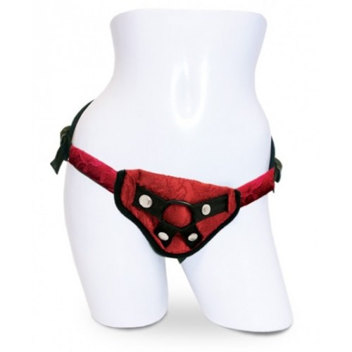 Sportsheets Red Lace Corset Strap On Harness 