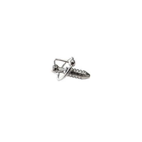 Rouge Stainless Steel Hollow Beaded Probe & Cock Ring - 1cm thick