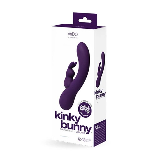 Vedo Ohhhh Bunny Collection Kinky Bunny Rechargeable Dual Vibrator PLUS Deep Purple