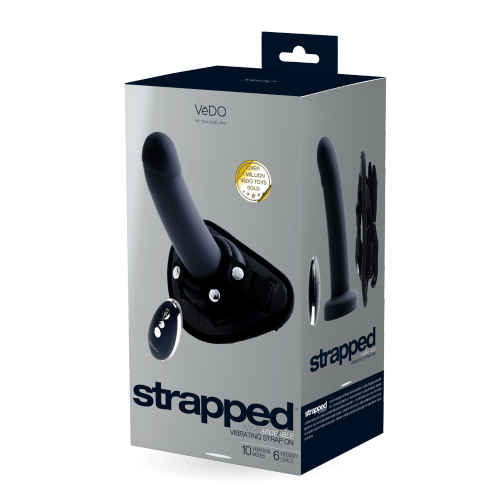 VeDO Strapped Rechargeable Vibrating Strap On Black