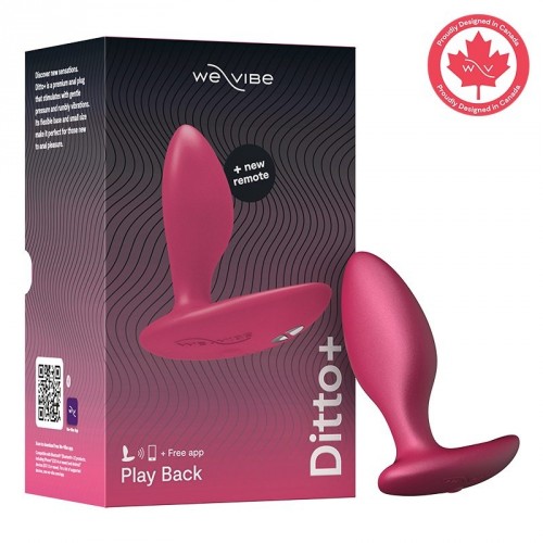 We Vibe Ditto+ Anal Plug with We Connect App Control Cosmic Pink