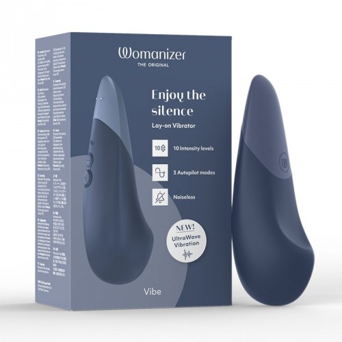 Womanizer Vibe Silent Clitoral Vibrator Dark Blue