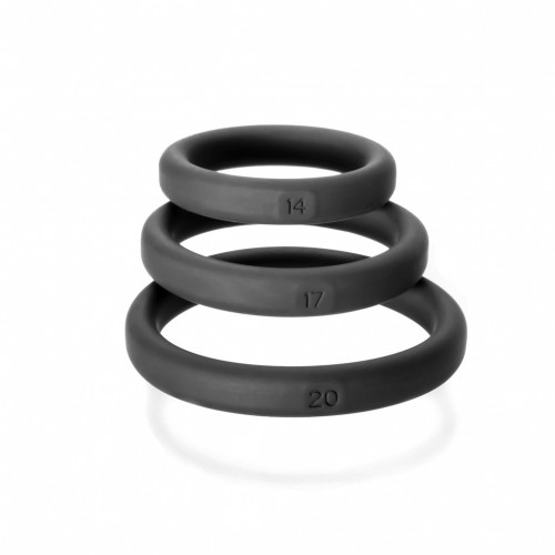 Perfect Fit Xact-Fit Silicone Ring Kit Assorted Sizes Black