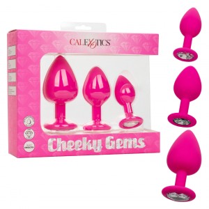 CalExotics Cheeky Gem Plug Set Pink