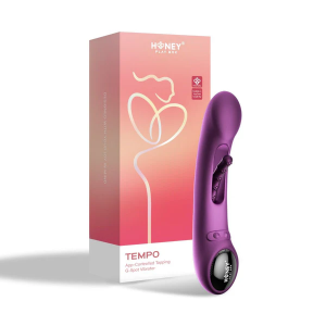 Honey Play Box Tempo Pressure-Sensing App-Controlled Kinky Finger Tapping G-Spot Vibrator Purple