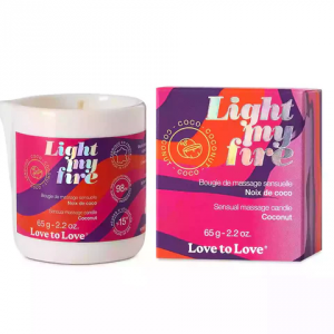 Love to Love Light My Fire Massage Candle 65g Coconut