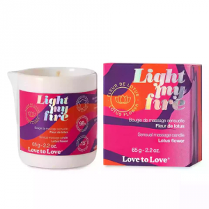Love to Love Light My Fire Massage Candle 65g Lotus Flower