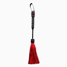Rouge Mini Leather Flogger 10" - Red