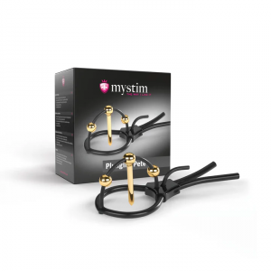 Mystim Plunging Pete eStim Corona Strap with Urethral Sounding Rod