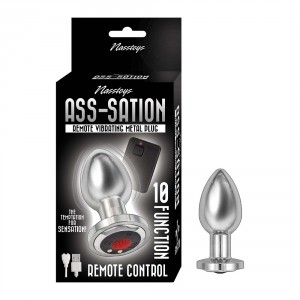 Nasstoys Ass-Sation Remote Vibrating Metal Plug Silver