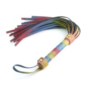 NS Novelties Spectra Bondage Flogger Rainbow