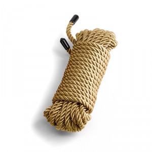 NS Novelties Bound Rope 25 Feet Gold 