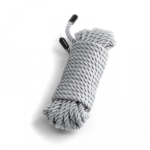 NS Novelties Bound Rope 25 Feet Silver