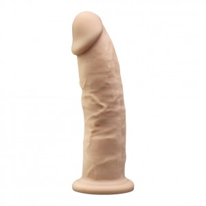 Silexd 7" Model 2 With Vibration - Flesh, Thermo Reactive Premium Silicone Memory