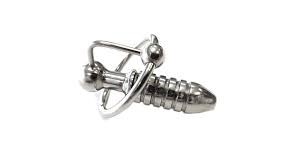 Rouge Stainless Steel Hollow Beaded Probe & Cock Ring - 1cm thick
