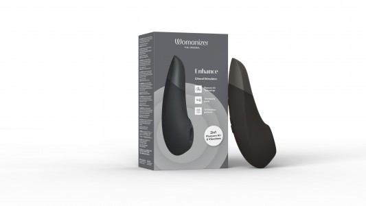 Womanizer Enhance 2-in-1 Clitoral Stimulator with Pleasure Air & Vibrations Black