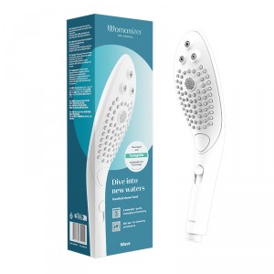 Womanizer Wave Pleasure Shower Head & Water Massage Clitoral Stimulator White