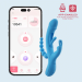 Honey Play Box Trilux App-Controlled Kinky Finger Rabbit Vibrator with Anal Beads Blue