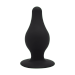 SilexD Dual Density Silicone Model 2 Black Butt Plug 3.5" Inches Medium