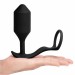 B Vibe Vibrating Snug & Tug Silicone Plug and Cock Ring HUSH Canada 4