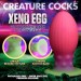 Creature Cocks XL Xeno Glow Silicone Egg