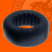 Oxballs Axis Rib-Grip Cock Ring Black Ice