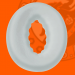 Oxballs Axis Rib-Grip Cock Ring Clear Ice