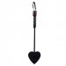 Rouge Mini Leather Spade Paddle Crop 10" Black