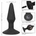 CalExotics Silicone Inflatable Anal Plug Medium Black