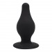 SilexD Dual Density Silicone Model 2 Black Butt Plug 4" Inches Large