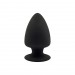 SilexD Dual Density Silicone Model 1 Black Butt Plug 3.5" Inches Small